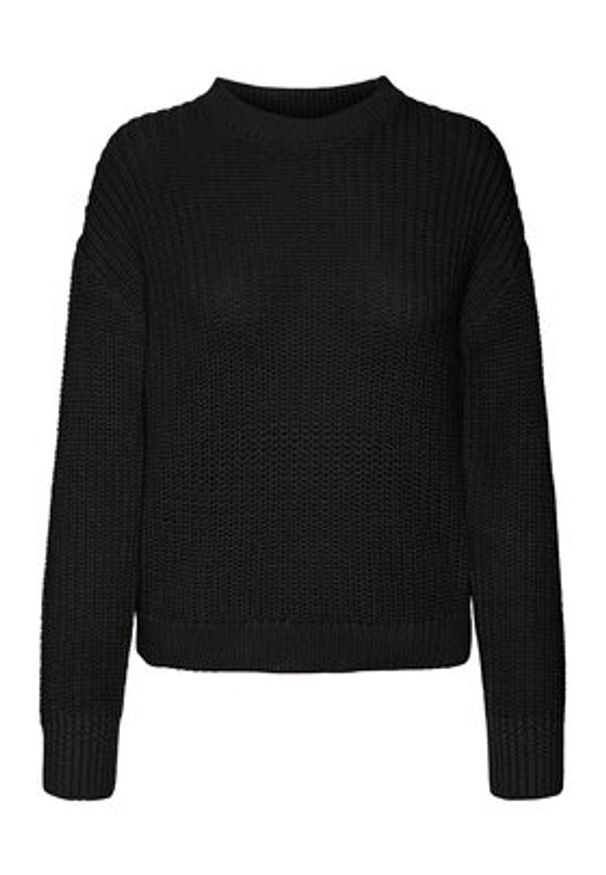 Vero Moda Sweter 10291736 Czarny Regular Fit. Kolor: czarny. Materiał: bawełna