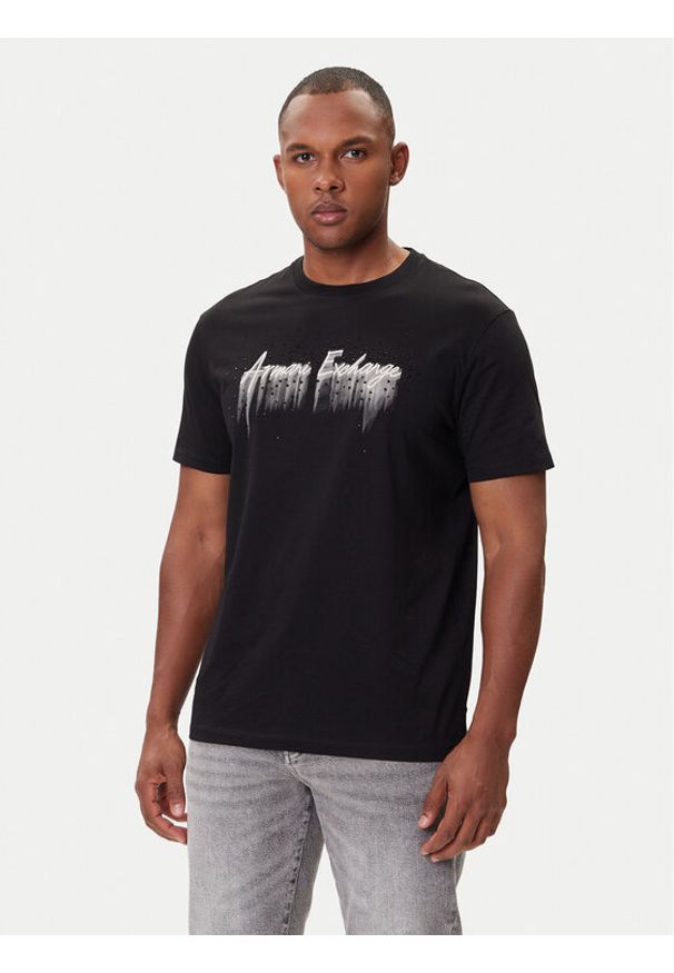 Armani Exchange T-Shirt XM001462 AF10364 UC001 Czarny Regular Fit. Kolor: czarny. Materiał: bawełna