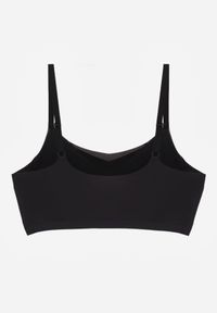 Born2be - Czarny Bezszwowy Biustonosz Bez Fiszbin z Usztywnianymi Miseczkami Leavessa. Kolor: czarny. Materiał: tkanina #7