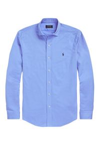 Polo Ralph Lauren Koszula 710899386004 Niebieski Slim Fit. Typ kołnierza: polo. Kolor: niebieski. Materiał: bawełna #6