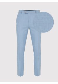 Pako Lorente - PAKO LORENTE – Błękitne męskie spodnie garniturowe. Kolor: niebieski. Materiał: wełna. Styl: elegancki