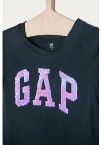 GAP - T-shirt dziecięcy 104-176 cm. Okazja: na co dzień. Kolor: niebieski. Materiał: bawełna, dzianina. Wzór: aplikacja. Styl: casual #3