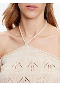 BDG Urban Outfitters Sweter BDG LADDERED HALTER NECK 76469477 Beżowy Cropped Fit. Typ kołnierza: dekolt halter. Kolor: beżowy. Materiał: syntetyk #3
