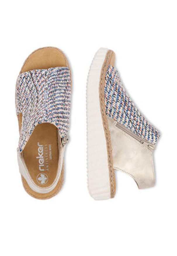 Rieker Sandały CEO-69284-90 Niebieski. Kolor: niebieski. Materiał: materiał