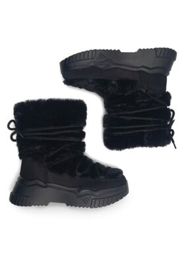 DeeZee Śniegowce NELA WS6009-01 Czarny. Kolor: czarny. Materiał: materiał