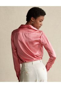 Ralph Lauren - RALPH LAUREN - Różowa koszula z jedwabiu. Okazja: na co dzień. Typ kołnierza: polo. Kolor: różowy, wielokolorowy, fioletowy. Materiał: jedwab. Styl: klasyczny, casual #3