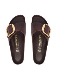 Birkenstock Klapki Madrid Big Buckle 1032914 Brązowy ciemny. Kolor: brązowy. Materiał: skóra #6
