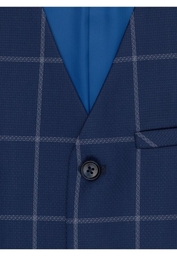 Pako Lorente - PAKO LORENTE – Granatowa kamizelka w jasną kratę. Okazja: na wesele, na ślub cywilny. Kolor: niebieski