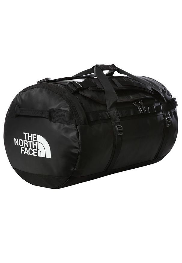 Torba The North Face Base Camp Duffel L 0A52SBKY41 - czarna. Kolor: czarny. Materiał: nylon. Wzór: paski. Sport: fitness