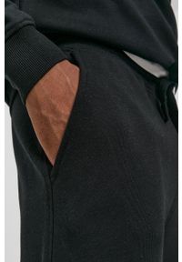 Resteröds Spodnie męskie kolor czarny gładkie. Kolor: czarny. Materiał: włókno. Wzór: gładki #3
