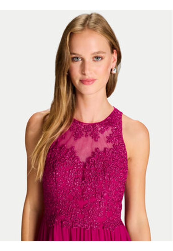 Hey Kyla Sukienka wieczorowa 5AI084HK Różowy Regular Fit. Kolor: różowy. Materiał: syntetyk. Styl: wizytowy