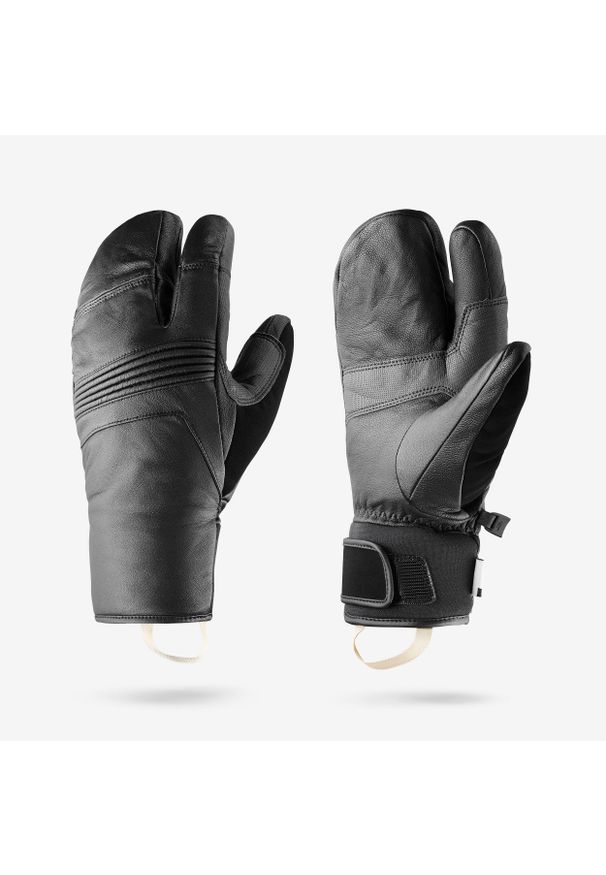 WEDZE - Rękawice narciarskie dla dorosłych Wedze 900 lobster. Kolor: żółty, wielokolorowy, czarny. Materiał: skóra, dzianina, materiał, futro. Sezon: zima. Sport: narciarstwo