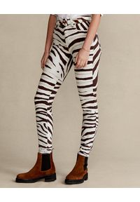 Ralph Lauren - RALPH LAUREN - Spodnie ze wzorem zwierzęcym Skinny. Kolor: czarny. Wzór: motyw zwierzęcy