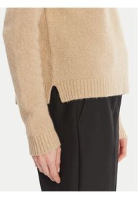 BOSS Sweter Febisan 50478315 Beżowy Regular Fit. Kolor: beżowy. Materiał: wełna