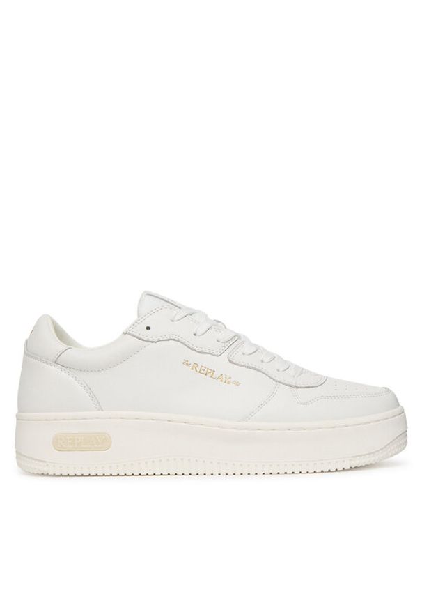 Replay - REPLAY Sneakersy GMZ7P.000.C0001L Biały. Kolor: biały. Materiał: skóra