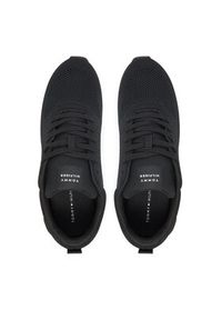 TOMMY HILFIGER - Tommy Hilfiger Sneakersy New Runner Eva Corpo Knit FM0FM05648 Czarny. Kolor: czarny. Materiał: materiał #4