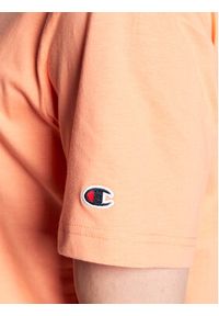 Champion T-Shirt Small Script Logo Embroidery 218006 Pomarańczowy Regular Fit. Kolor: pomarańczowy. Materiał: bawełna #3