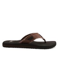 Klapki japonki męskie Quiksilver Monkey. Kolor: brązowy. Materiał: tkanina. Sport: pływanie