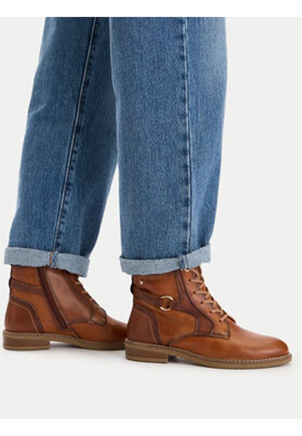 Pikolinos Trzewiki W8J-8718C1 Brązowy. Kolor: brązowy. Materiał: skóra