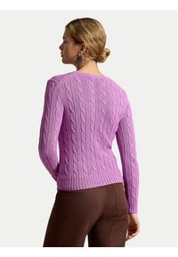 Polo Ralph Lauren Sweter 211971869511 Różowy Regular Fit. Typ kołnierza: polo. Kolor: różowy. Materiał: bawełna #4