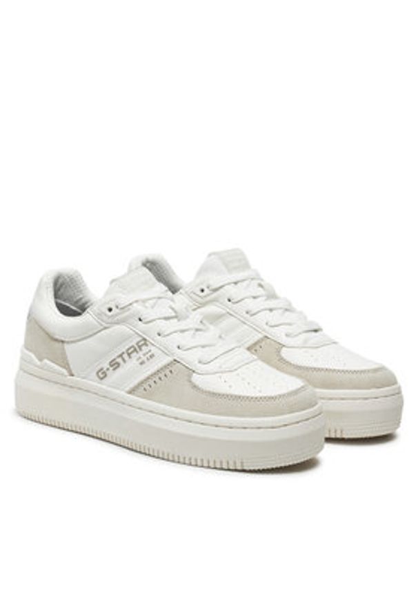 G-Star RAW - G-Star Raw Sneakersy Eve Bsc Lea W 2411 076501 Biały. Kolor: biały. Materiał: skóra