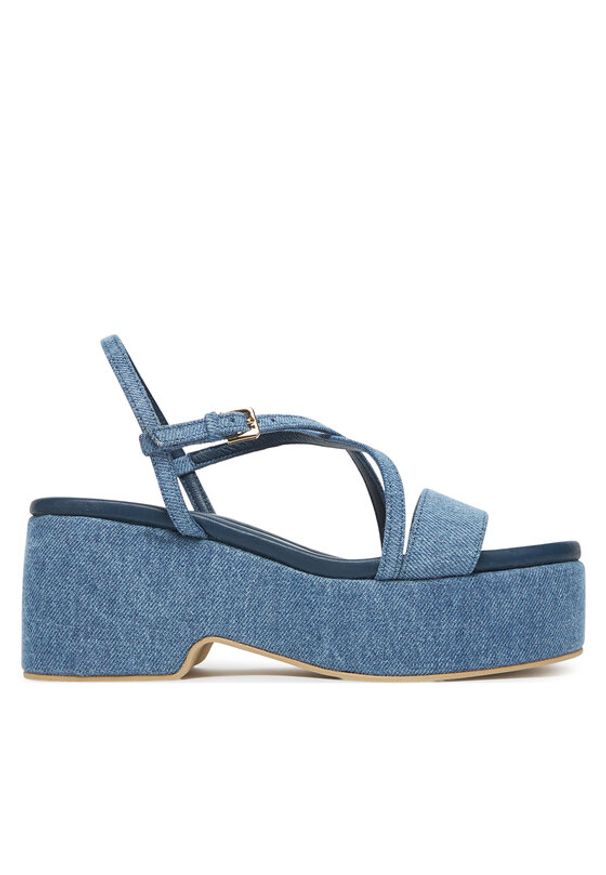 Pollini Sandały SA16318I0MTQ0707 Niebieski. Kolor: niebieski. Materiał: materiał