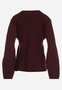 Born2be - Bordowy Kardigan z Wiskozą i Wiązaniem w Pasie Tusvela. Okazja: na co dzień. Kolor: czerwony. Materiał: wiskoza. Styl: casual #7