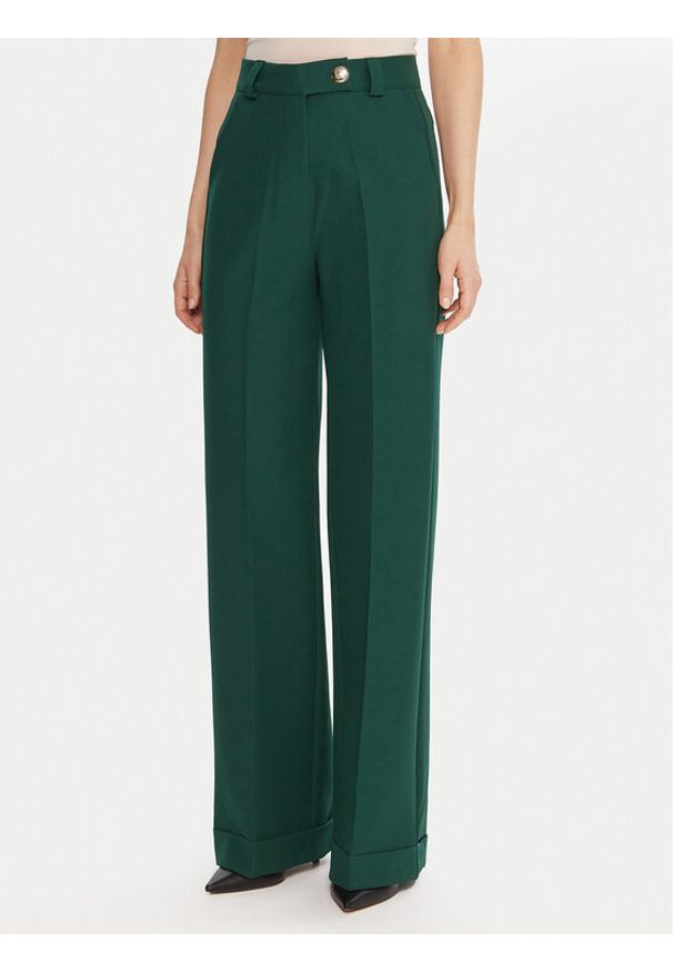 Maryley Spodnie materiałowe 25IB563/43BI Zielony Regular Fit. Kolor: zielony. Materiał: syntetyk