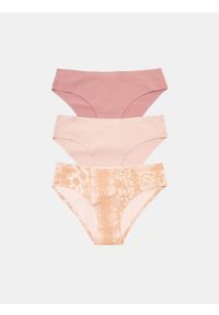 Sinsay - Bezszwowe majtki figi 3 pack - wielobarwny