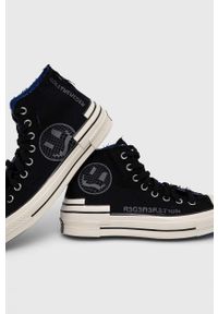 Converse trampki Chuck 70 Trippy Heel kolor czarny. Nosek buta: okrągły. Zapięcie: sznurówki. Kolor: czarny. Materiał: guma. Szerokość cholewki: normalna #9