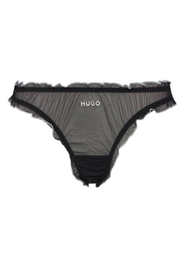 Hugo - HUGO Komplet 3 par stringów 50550109 Czarny. Kolor: czarny. Materiał: syntetyk