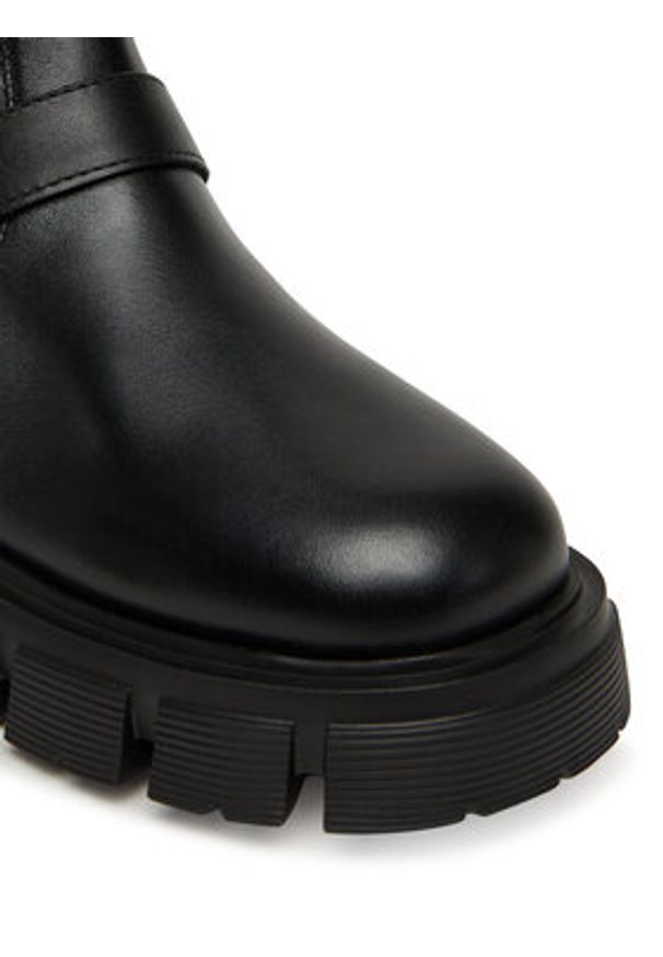 Love Moschino - LOVE MOSCHINO Kozaki JA26015G1NIA000041 Czarny. Kolor: czarny. Materiał: skóra