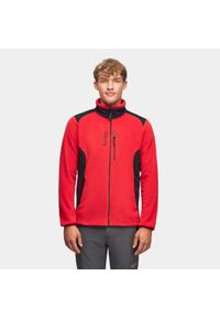 Bluza polarowa turystyczna męska Alpinus Caen II 100. Kolor: czerwony, wielokolorowy, czarny. Materiał: polar