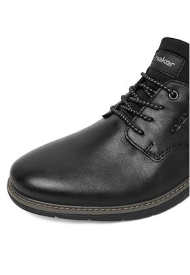 Rieker Półbuty 14454-01 Czarny. Kolor: czarny. Materiał: skóra