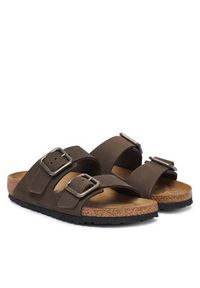 Birkenstock Klapki Arizona Wire Buckle 1032764 Beżowy ciemny. Kolor: beżowy. Materiał: nubuk, skóra #6