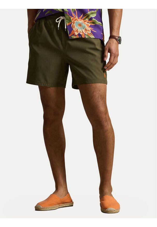 Polo Ralph Lauren Szorty kąpielowe 710957782510 Zielony Classic Fit. Kolor: zielony. Materiał: syntetyk