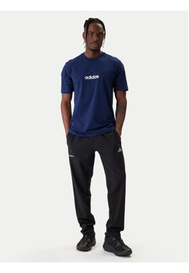 Adidas - adidas T-Shirt Essentials Linear JE8999 Granatowy Regular Fit. Kolor: niebieski. Materiał: bawełna