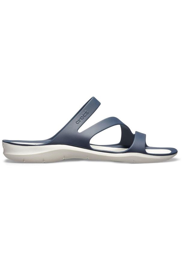 Klapki damskie Crocs Swiftwater. Kolor: biały, niebieski, wielokolorowy, czarny. Materiał: materiał, syntetyk. Styl: sportowy