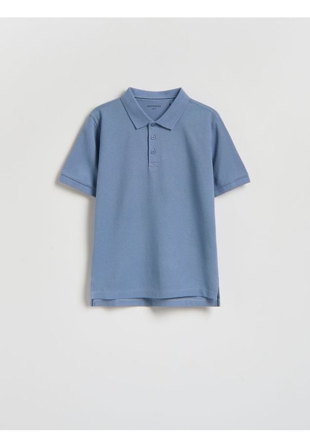 Reserved - T-shirt polo - jasnoniebieski. Typ kołnierza: polo. Kolor: niebieski. Materiał: bawełna, dzianina