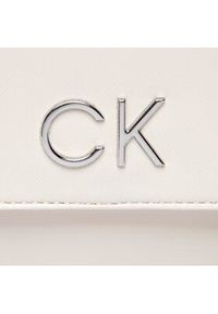 Calvin Klein Torebka Re-Lock Dbl Xbody W/Flap Saff K60K609861 Biały. Kolor: biały. Materiał: skórzane #4