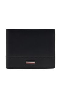 TOMMY HILFIGER - Tommy Hilfiger Duży Portfel Męski Th Corp Mini Cc Wallet AM0AM13244 Czarny. Kolor: czarny. Materiał: skóra