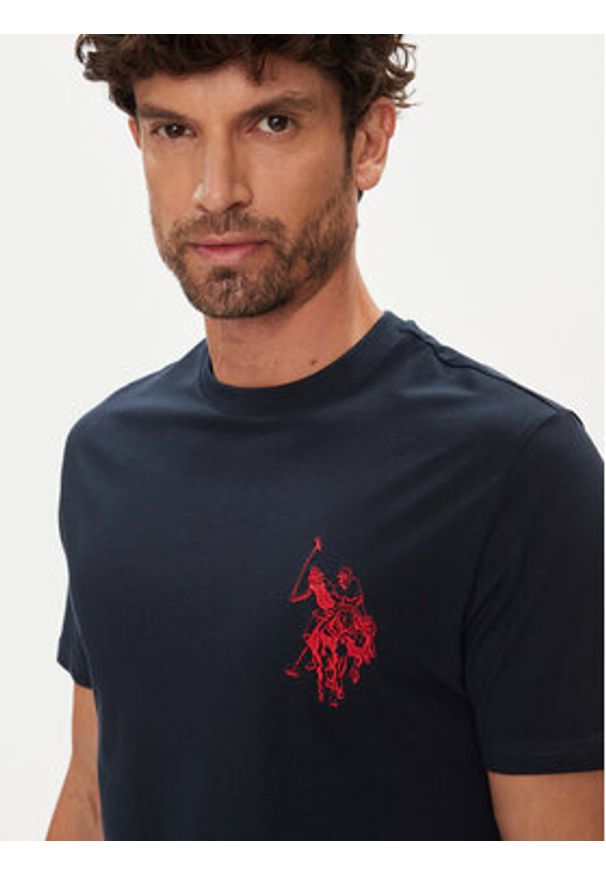 U.S. Polo Assn. T-Shirt MUP4367 Granatowy Regular Fit. Typ kołnierza: polo. Kolor: niebieski. Materiał: bawełna