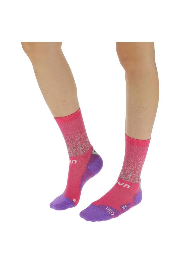 UYN - Skarpety rowerowe LADY CYCLING AERO SOCKS r.39-40. Kolor: różowy, wielokolorowy, fioletowy. Sport: kolarstwo