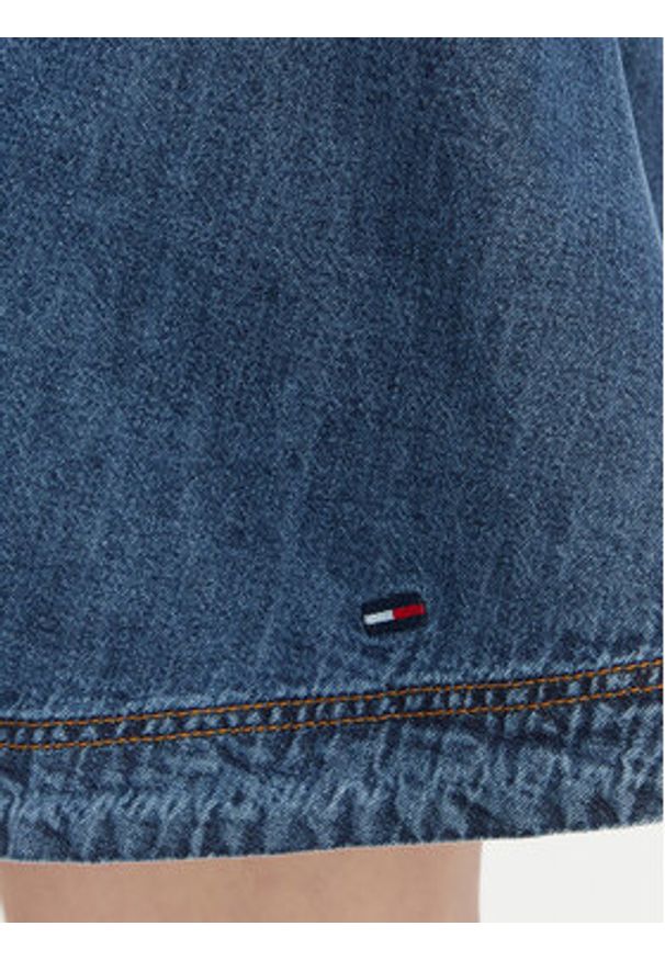 Tommy Jeans Sukienka jeansowa DW0DW22341 Niebieski A-Line Fit. Kolor: niebieski. Materiał: jeans