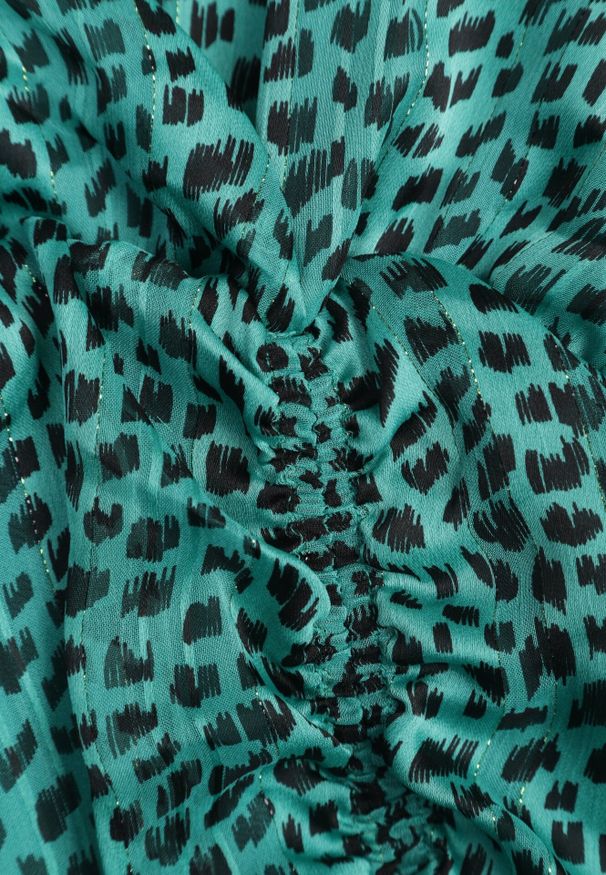 Born2be - Zielona Sukienka Boulderswift. Kolor: zielony. Długość rękawa: długi rękaw. Wzór: nadruk. Typ sukienki: kopertowe. Długość: mini