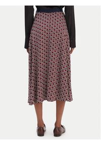 TOMMY HILFIGER - Tommy Hilfiger Spódnica trapezowa WW0WW49373 Bordowy Regular Fit. Kolor: czerwony. Materiał: wiskoza #4