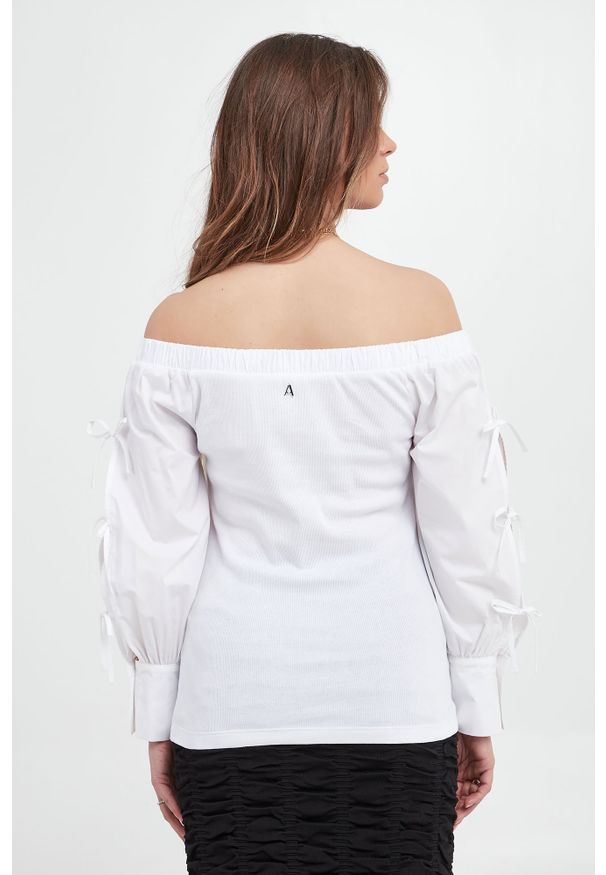 Twinset Milano - Bluzka damska hiszpanka TWINSET ACTITUDE. Typ kołnierza: dekolt hiszpanka