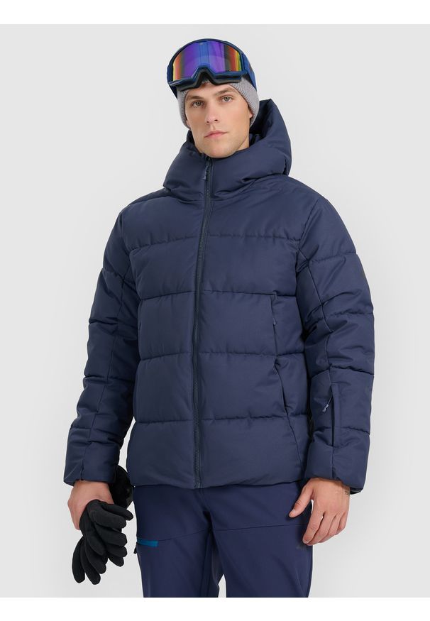 4f - 4F Kurtka narciarska membrana 5000 męska - granatowa XL. Kolor: niebieski. Materiał: poliester, materiał. Wzór: gładki. Sezon: zima