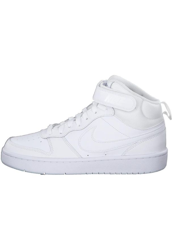 Buty do chodzenia dla dzieci Nike Court Borough Mid 2. Kolor: wielokolorowy, biały, beżowy. Materiał: tkanina, skóra, materiał, syntetyk. Model: Nike Court. Sport: turystyka piesza