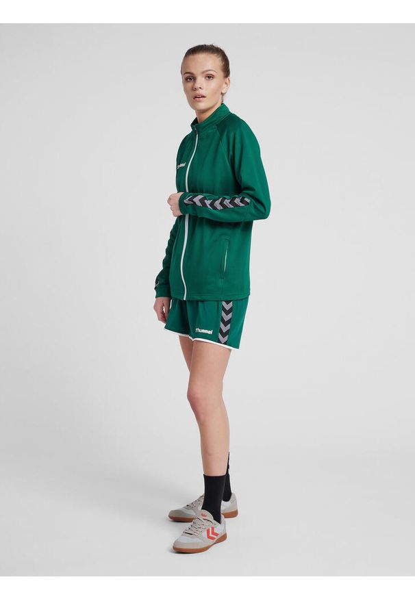 Kurtka damska Hummel Zip hmlAUTHENTIC Poly. Kolor: biały, zielony, wielokolorowy. Materiał: poliester. Sport: fitness